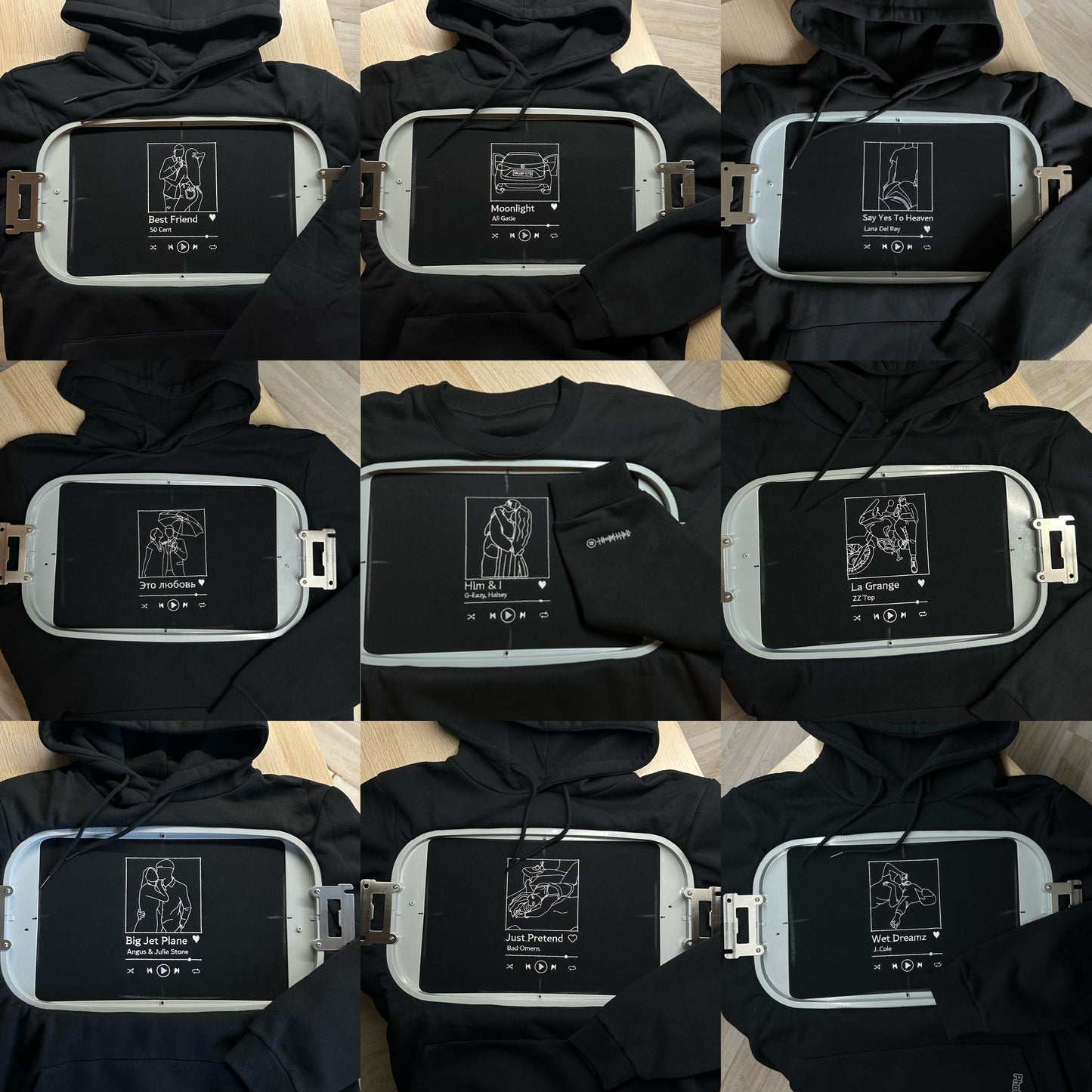 Spotify tipo individualus siuvinėjimas iš nuotraukos