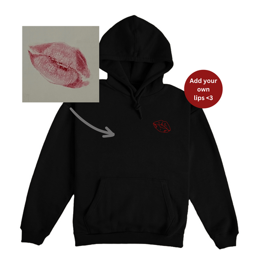 Custom embroidery from a lip photo