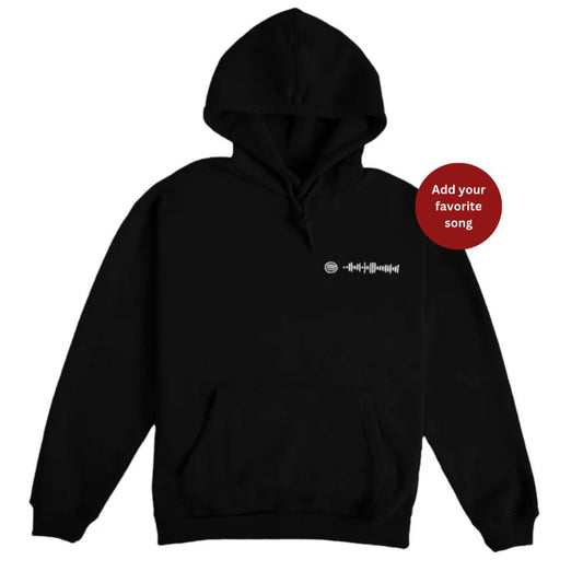 Custom embroidery with scanned Spotify song